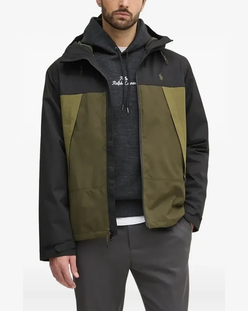 Ralph Lauren Kapuzenjacke in Colour-Block-Optik - Grau Grau