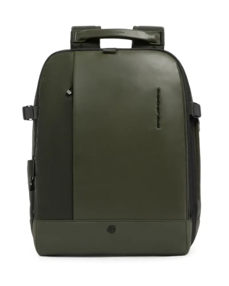 Piquadro Rucksack mit Logo-Schild - Grün Grün