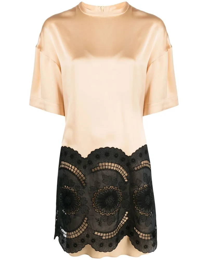 Stella McCartney Midikleid mit Spitzenstickerei - Nude Nude