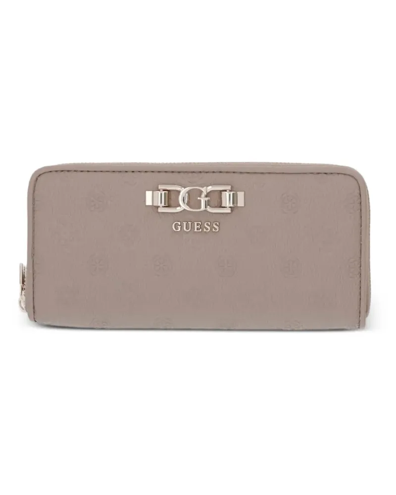 Guess Anise Portemonnaie mit Logo-Prägung - Nude Nude