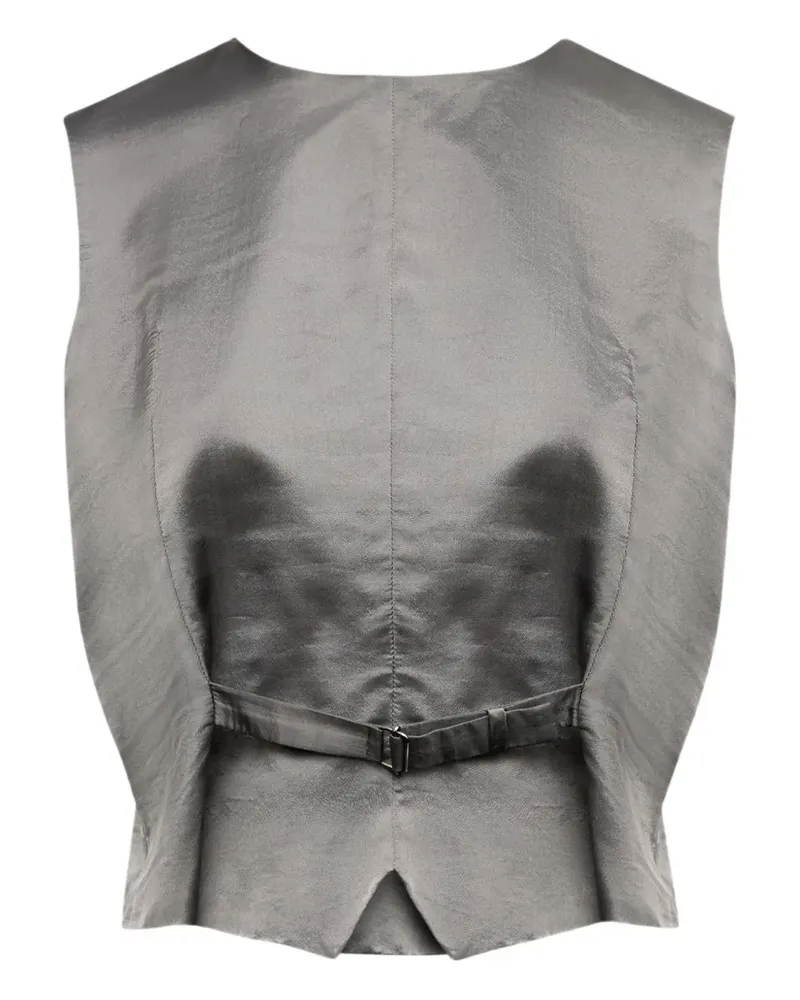 Maison Margiela Mantel mit Satin-Finish - Grau Grau