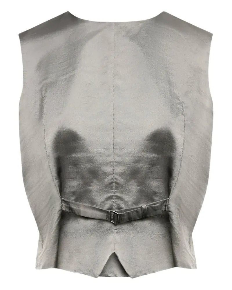 Maison Margiela Mantel mit Satin-Finish - Grau Grau