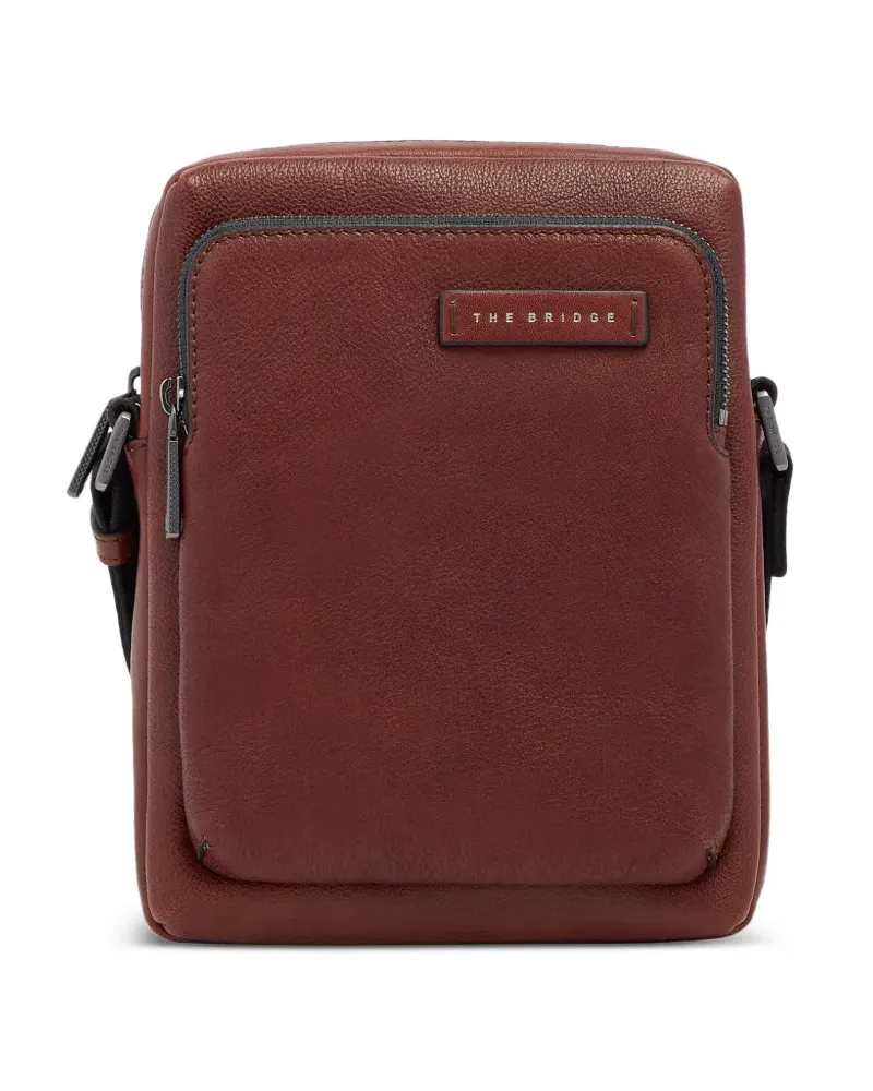 The Bridge zip-fastening leather messenger bag - Braun Braun