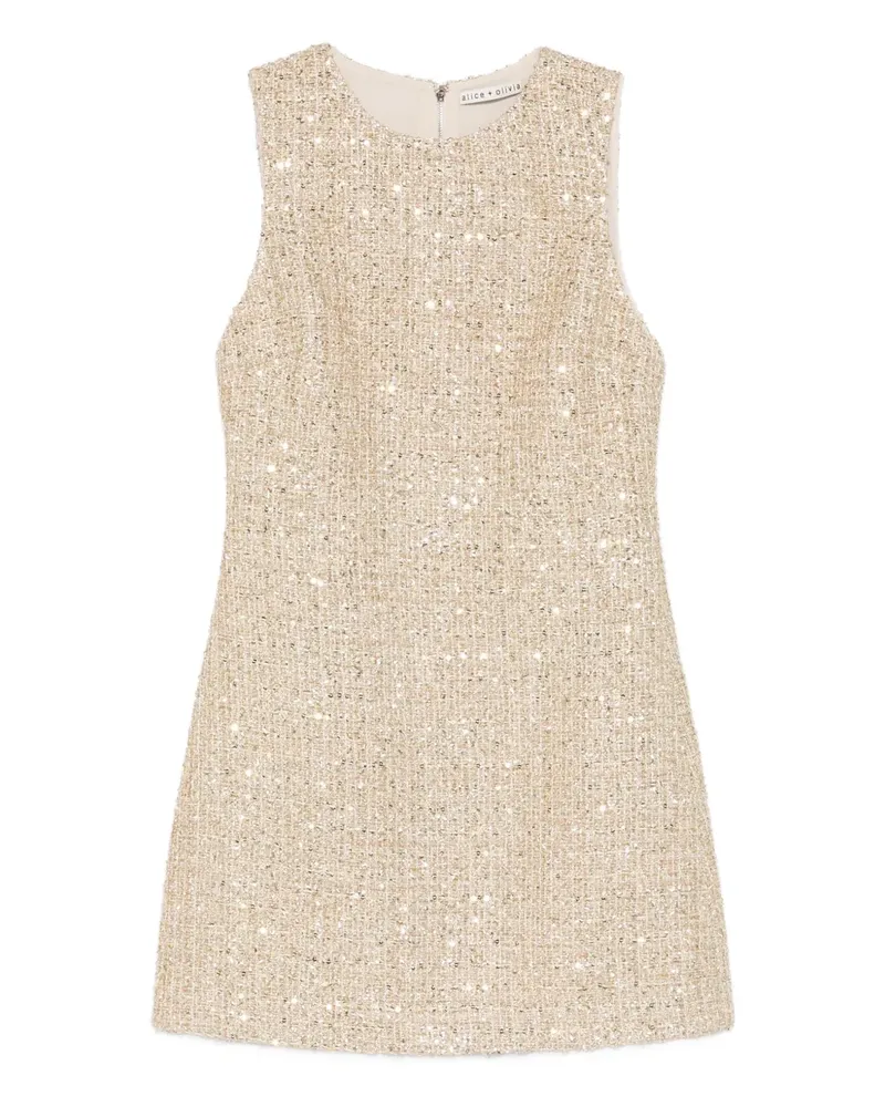 Alice + Olivia Ärmelloses Minikleid mit Detail - Nude Nude