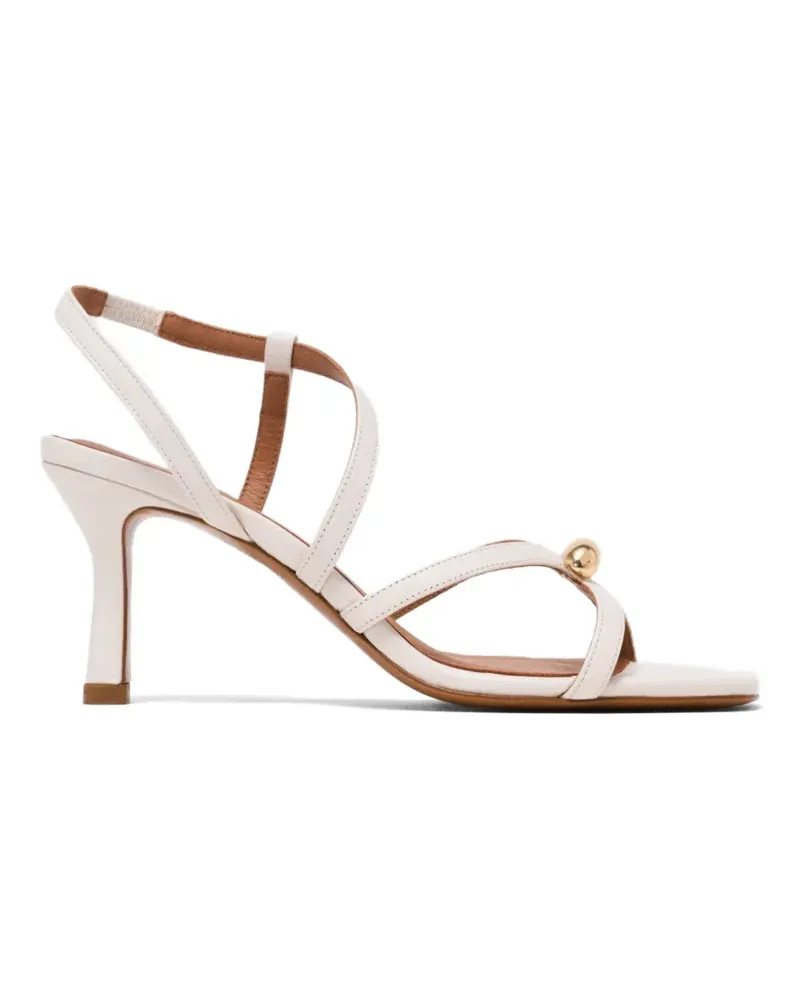 Maje bead-embellished heeled sandals - Weiß Weiß