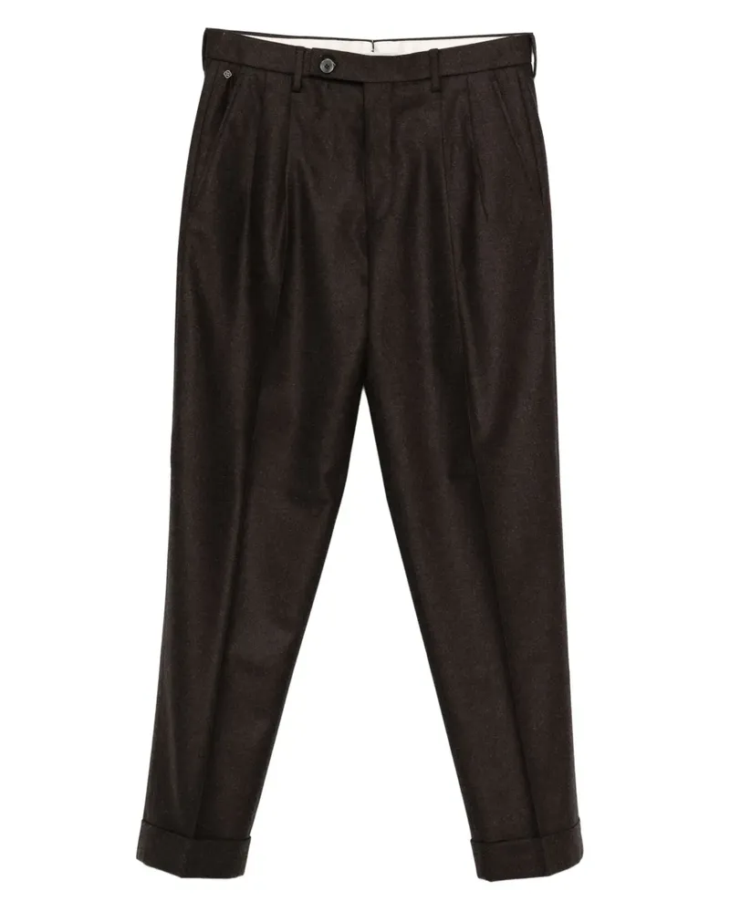 GTA Hose mit Bundfalten - Braun Braun