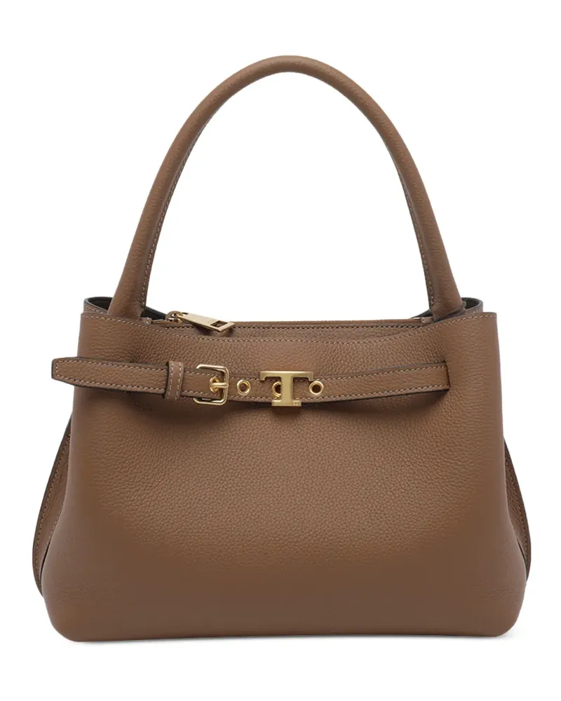 TOD'S T Signature Handtasche aus Leder - Braun Braun