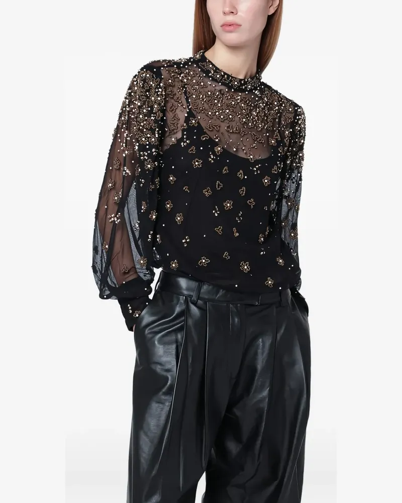 FARM Rio Bluse mit Perlen - Schwarz Schwarz