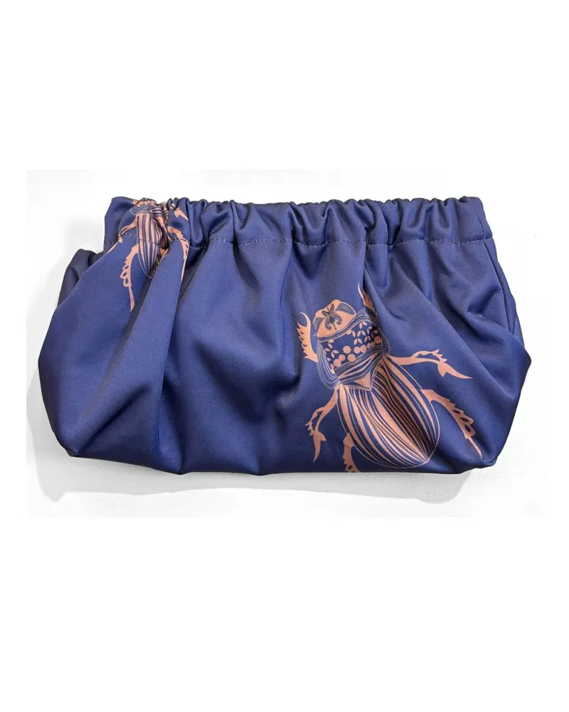 Gabriele Frantzen Sorbet beetle-print clutch bag - Blau Blau