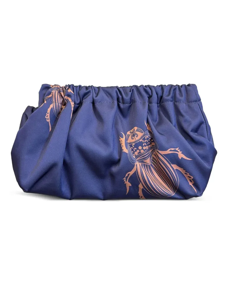 Gabriele Frantzen Sorbet beetle-print clutch bag - Blau Blau