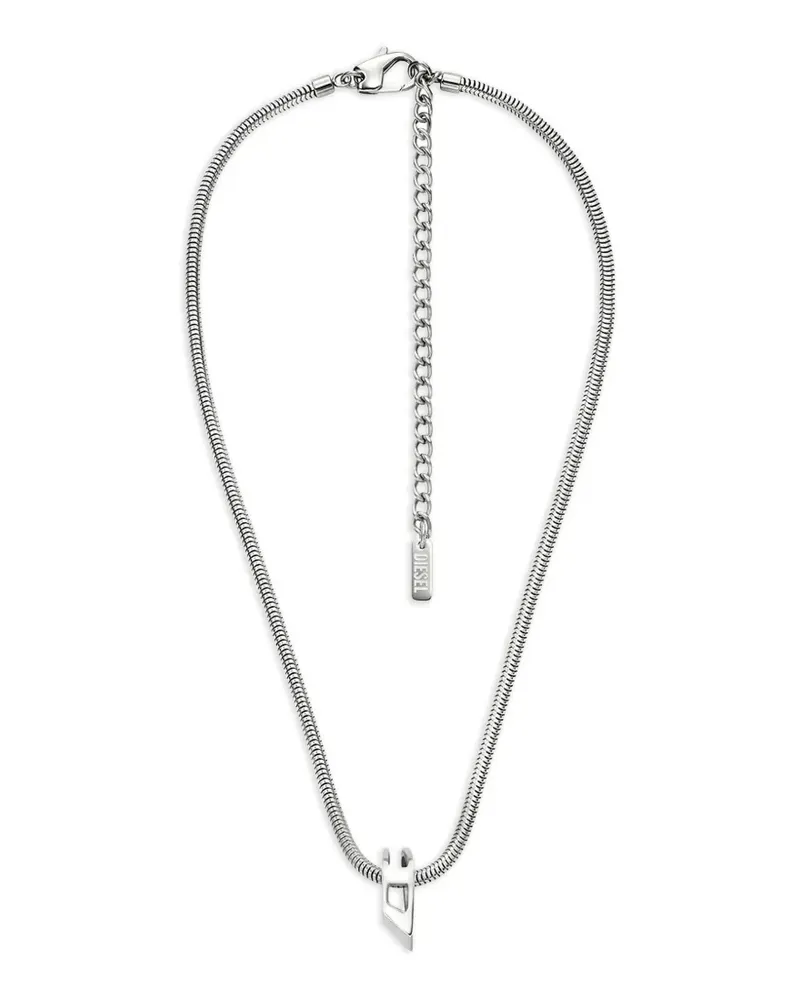 Diesel Logo Schlangenkette - Silber Silber