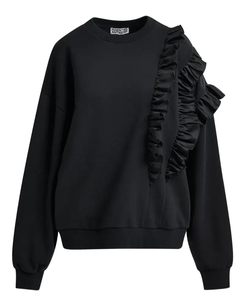 Essentiel Iwave Sweatshirt mit Rüschendetail - Schwarz Schwarz