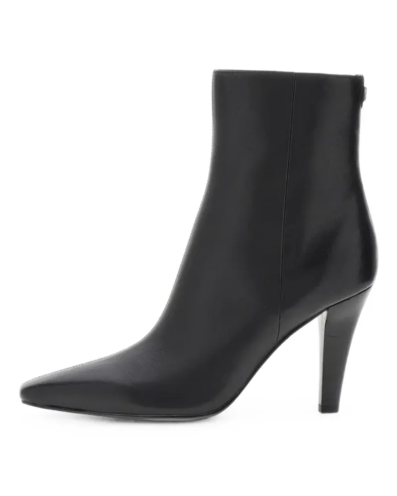 Guess logo-plaque pointed-toe ankle boots - Schwarz Schwarz