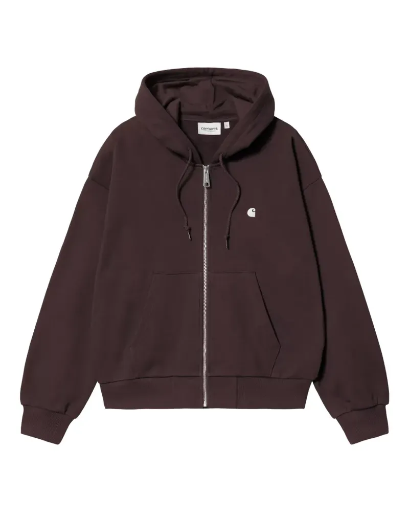 Carhartt WIP Casey logo-embroidered zip-up hoodie - Braun Braun