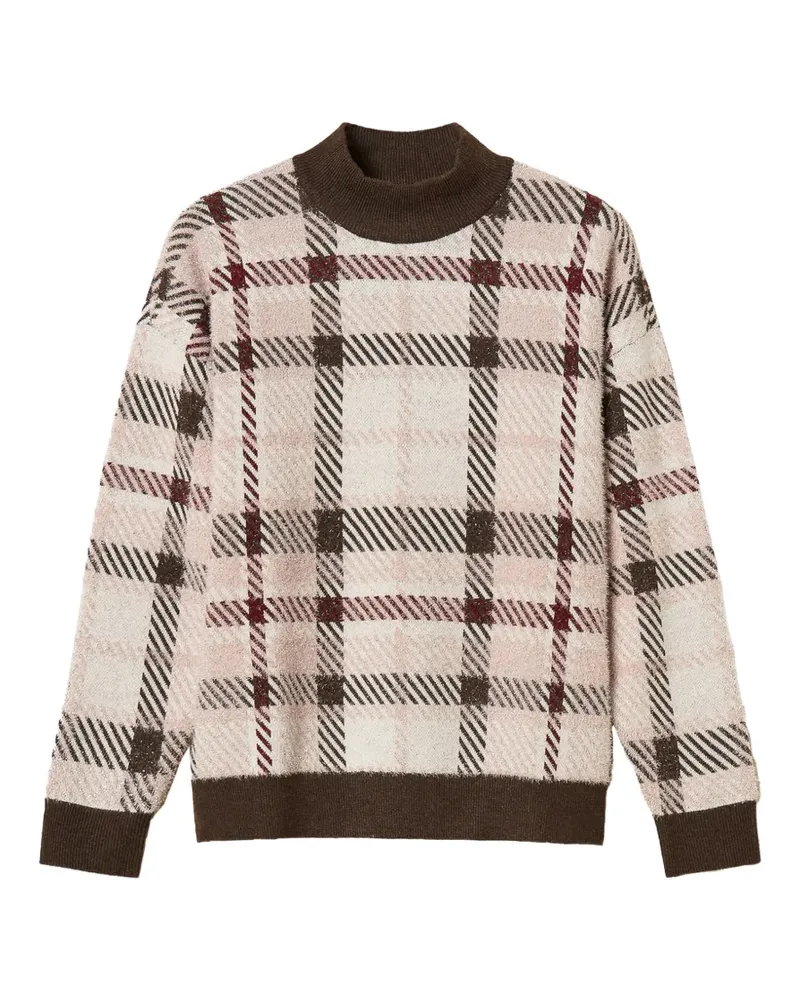 Twin-Set Karierter Pullover - Nude Nude