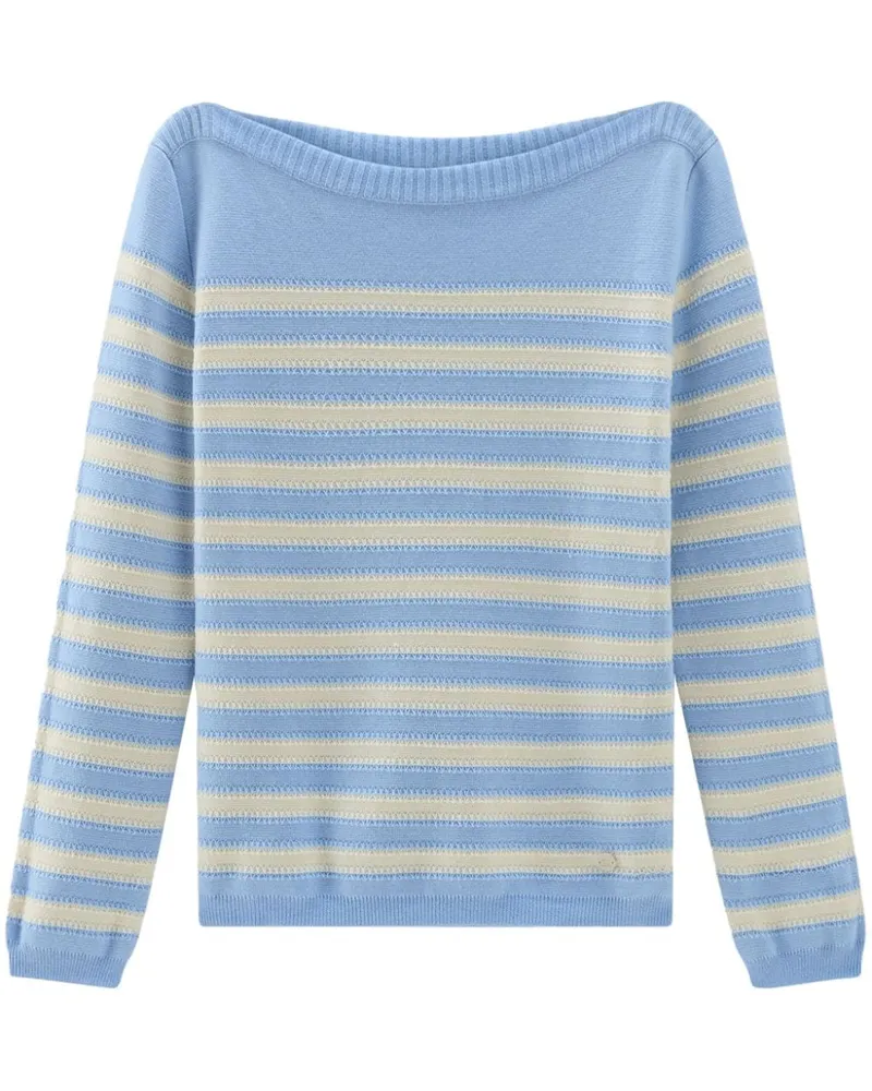 Woolrich Gestreifter Pullover - Blau Blau