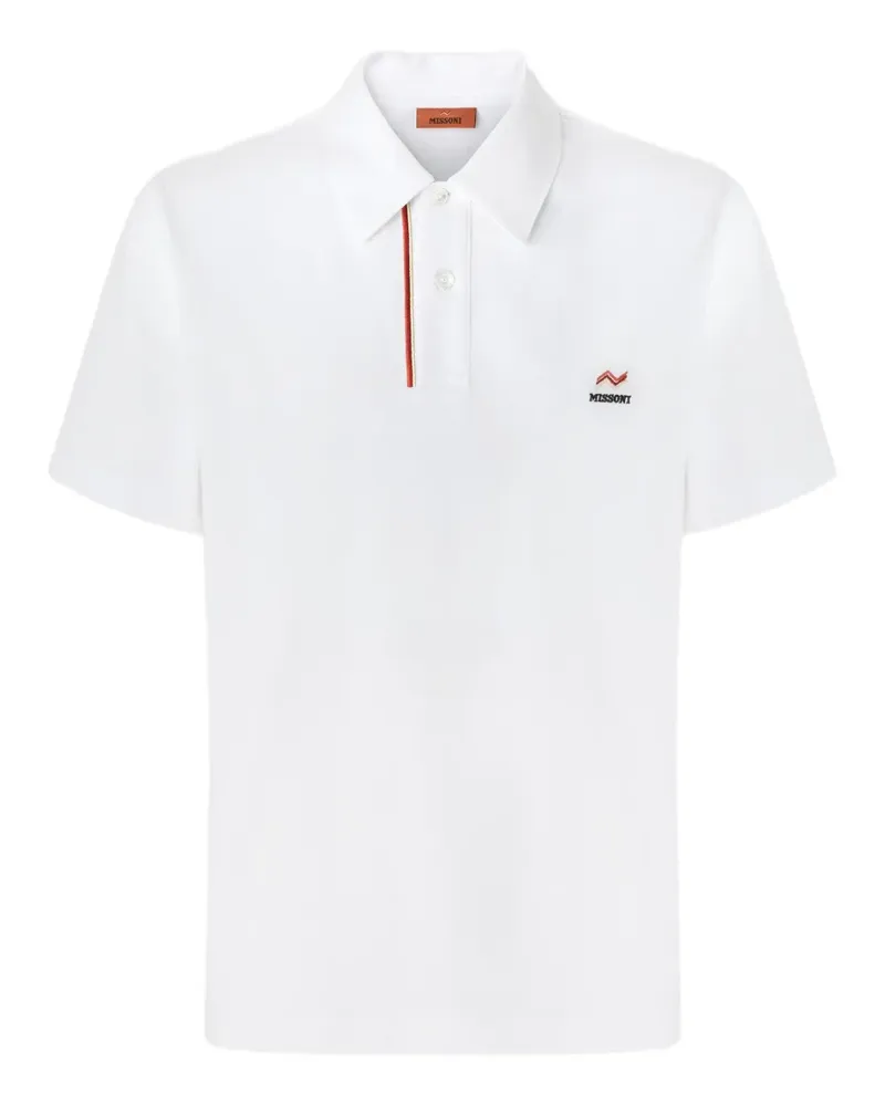 Missoni Poloshirt mit Logo-Stickerei - Weiß Weiß