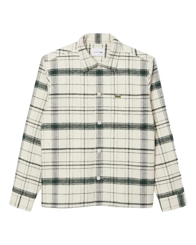 Lacoste checked flannel shirt - Weiß Weiß