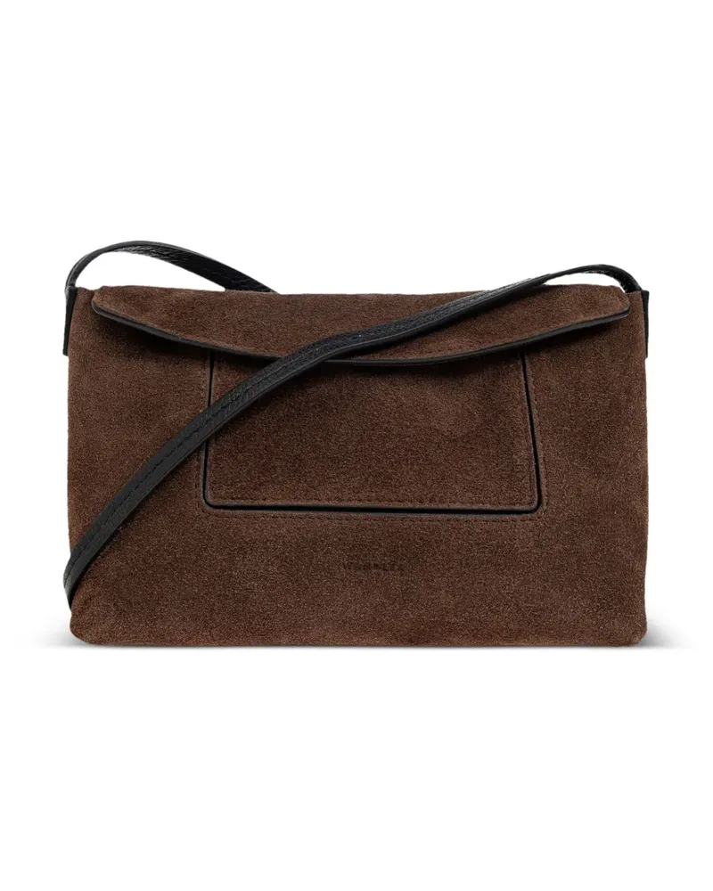 WANDLER Penelope Schultertasche mit Klappe aus Wildleder - Braun Braun