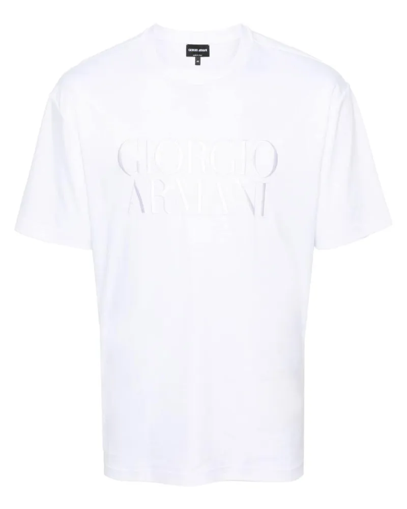 Giorgio Armani T-Shirt mit Logo-Stickerei - Weiß Weiß