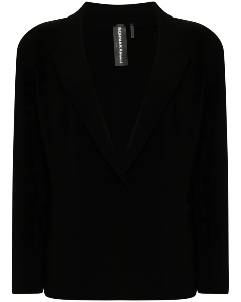 Norma Kamali Einreihiger Blazer - Schwarz Schwarz