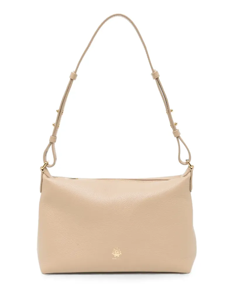 Bally logo-plaque shoulder bag - Nude Nude
