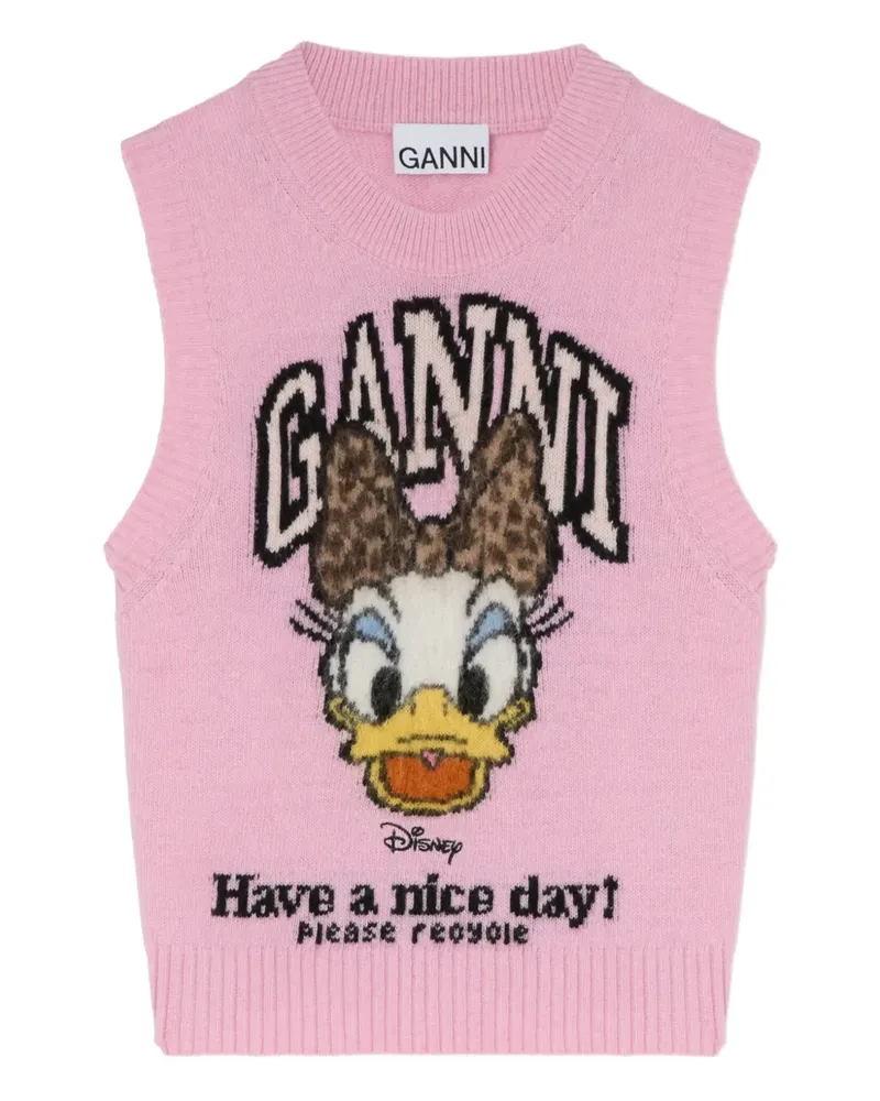 Ganni x Disney Pullunder mit grafischem Print - Rosa Rosa