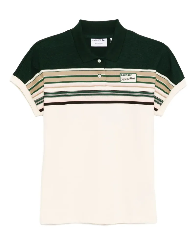 Lacoste Gestreiftes Poloshirt - Grün Grün