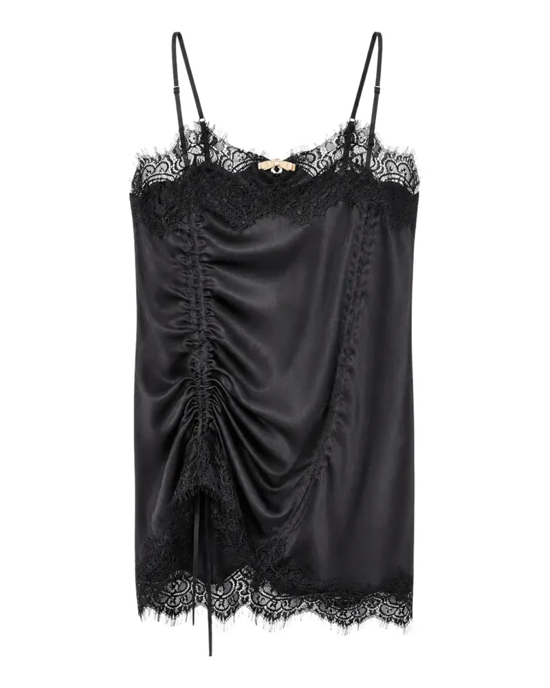 Gold Hawk Clothing lace-trim ruched camisole top - Schwarz Schwarz