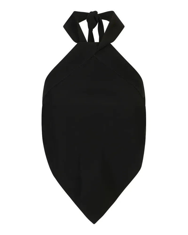 Paco Rabanne Neckholder-Top mit Zipfelsaum - Schwarz Schwarz