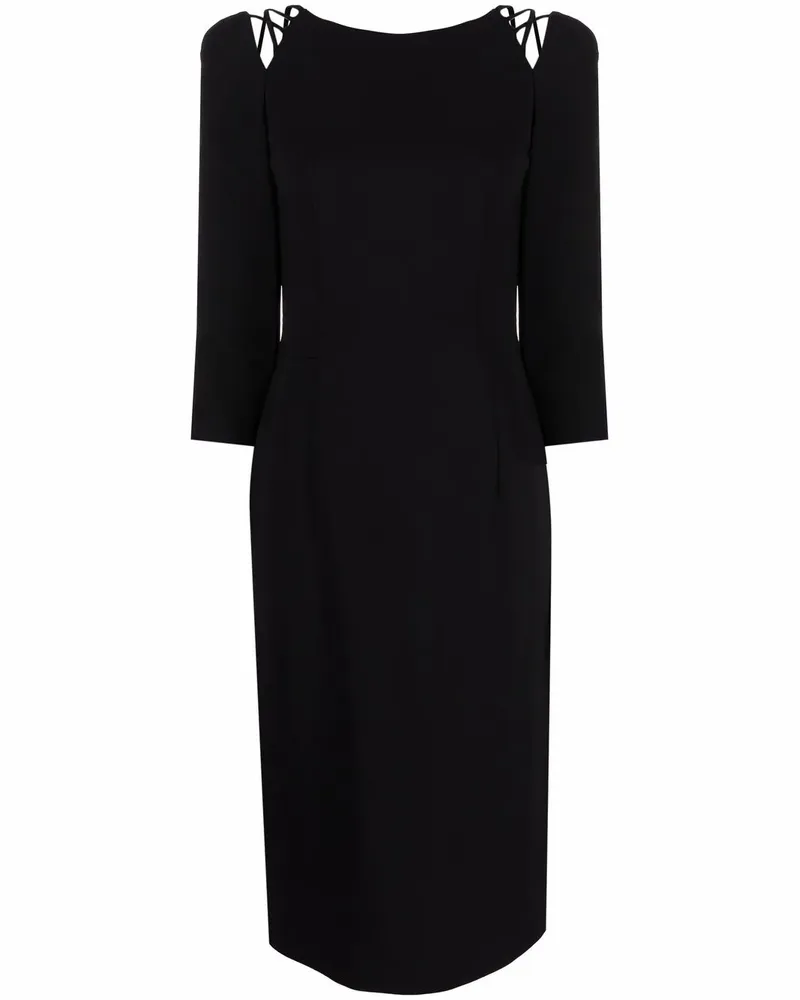 Alberta Ferretti Knielanges Kleid - Schwarz Schwarz