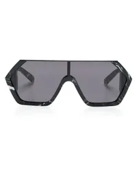 Philipp Plein Marmorierte Sonnenbrille im Oversized-Look Schwarz