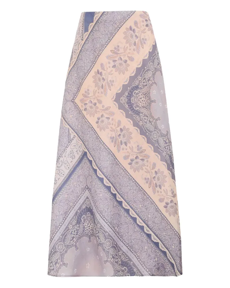 Zimmermann Maxirock mit Print - Blau Blau