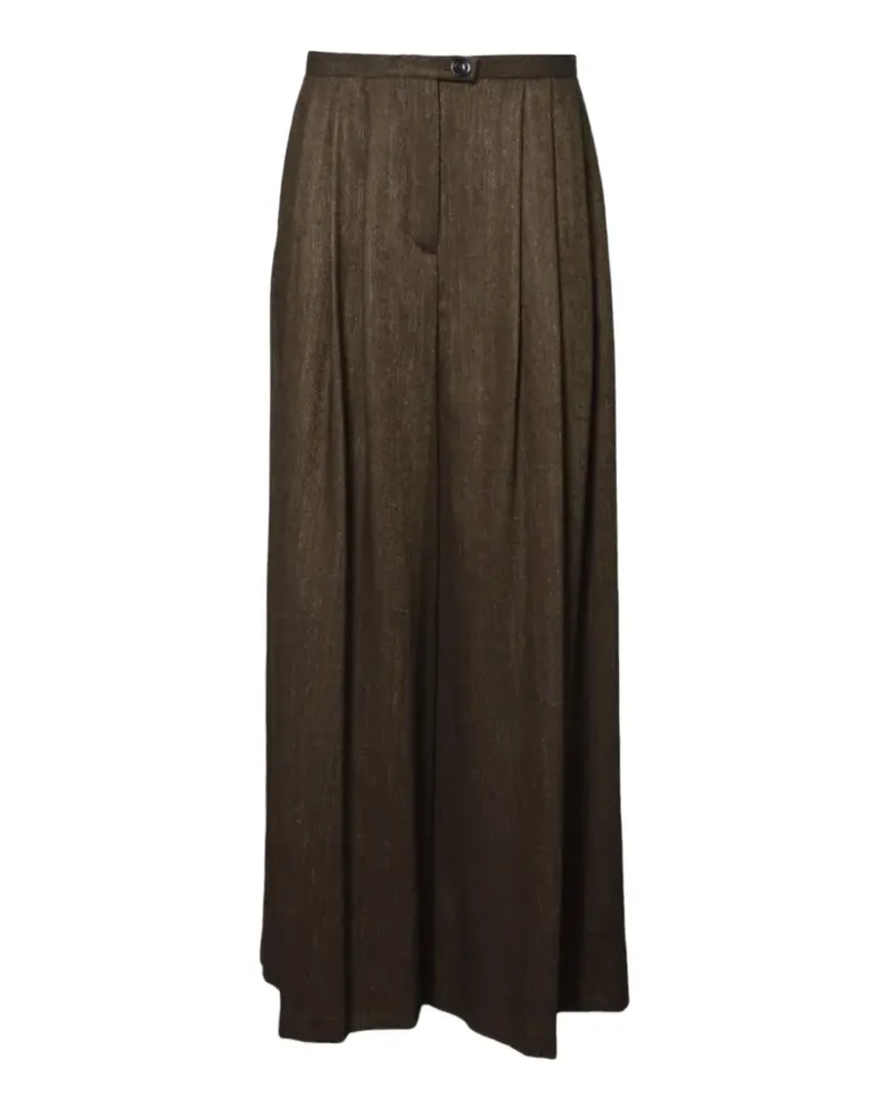 SOLOTRE Hose mit Fischgrätenmuster - Braun Braun