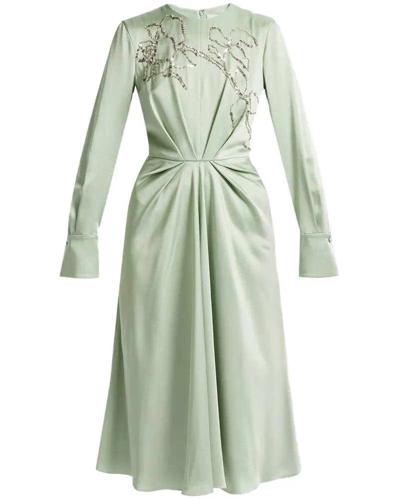 Erdem Drapiertes Midikleid - Grün Grün