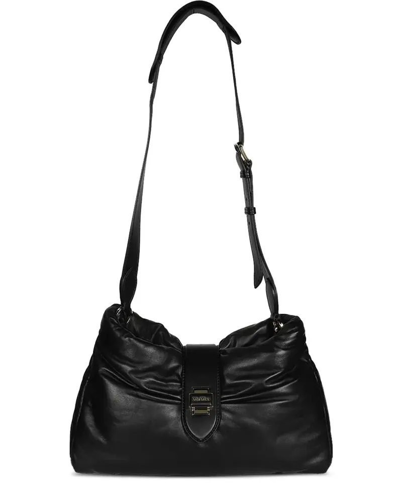Max Mara Wattierte Schultertasche mit Klappe - Schwarz Schwarz