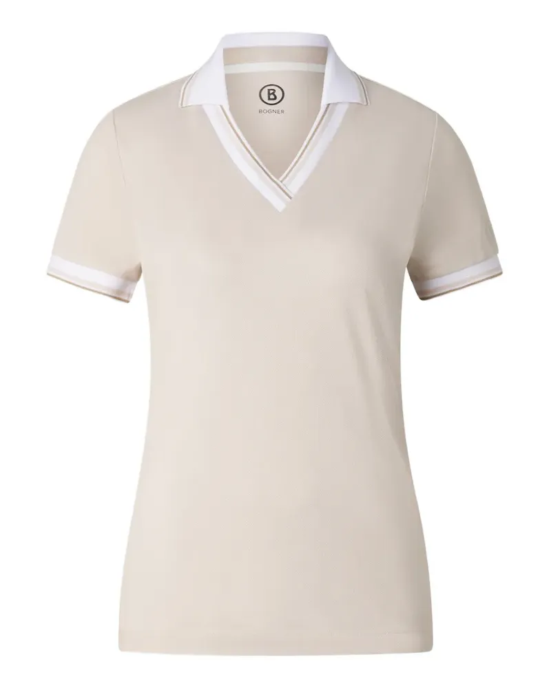 Bogner Jula Poloshirt mit Streifendetail - Nude Nude
