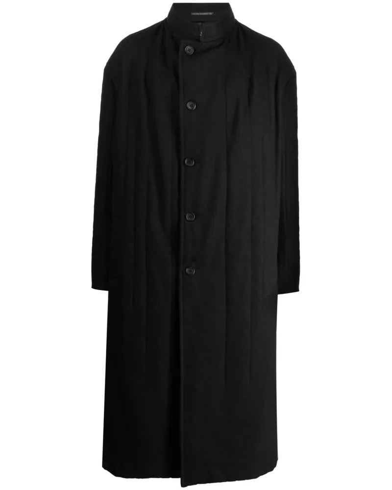 Yohji Yamamoto Mantel mit tiefen Schultern - Schwarz Schwarz