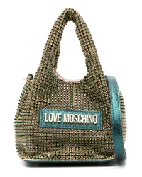 Moschino Beuteltasche mit Logo-Patch Gelb