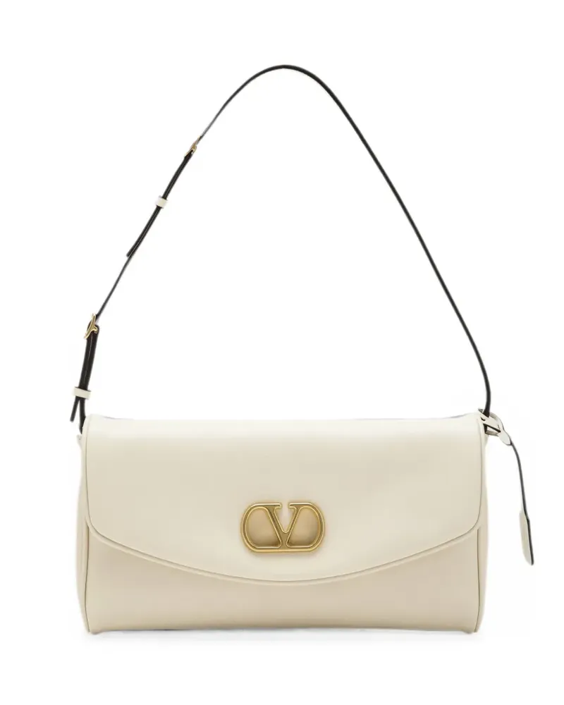 Valentino Garavani VLogo Signature leather shoulder bag - Nude Nude