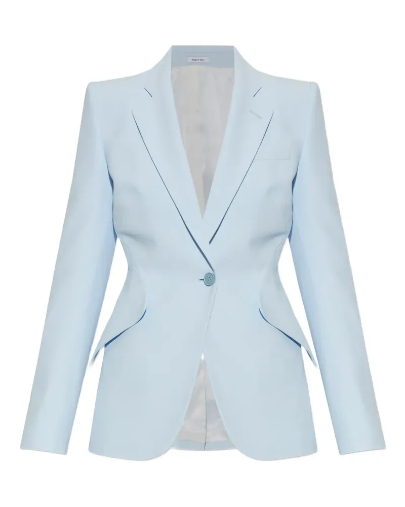 Alexander McQueen button fitted jacket - Blau Blau
