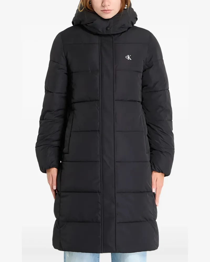 Calvin Klein Gefütterter Kapuzenmantel - Schwarz Schwarz
