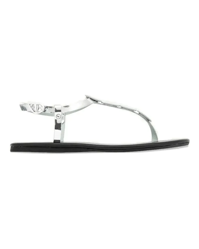 Ancient Greek Sandals Ilida round-detail flat sandals - Silber Silber