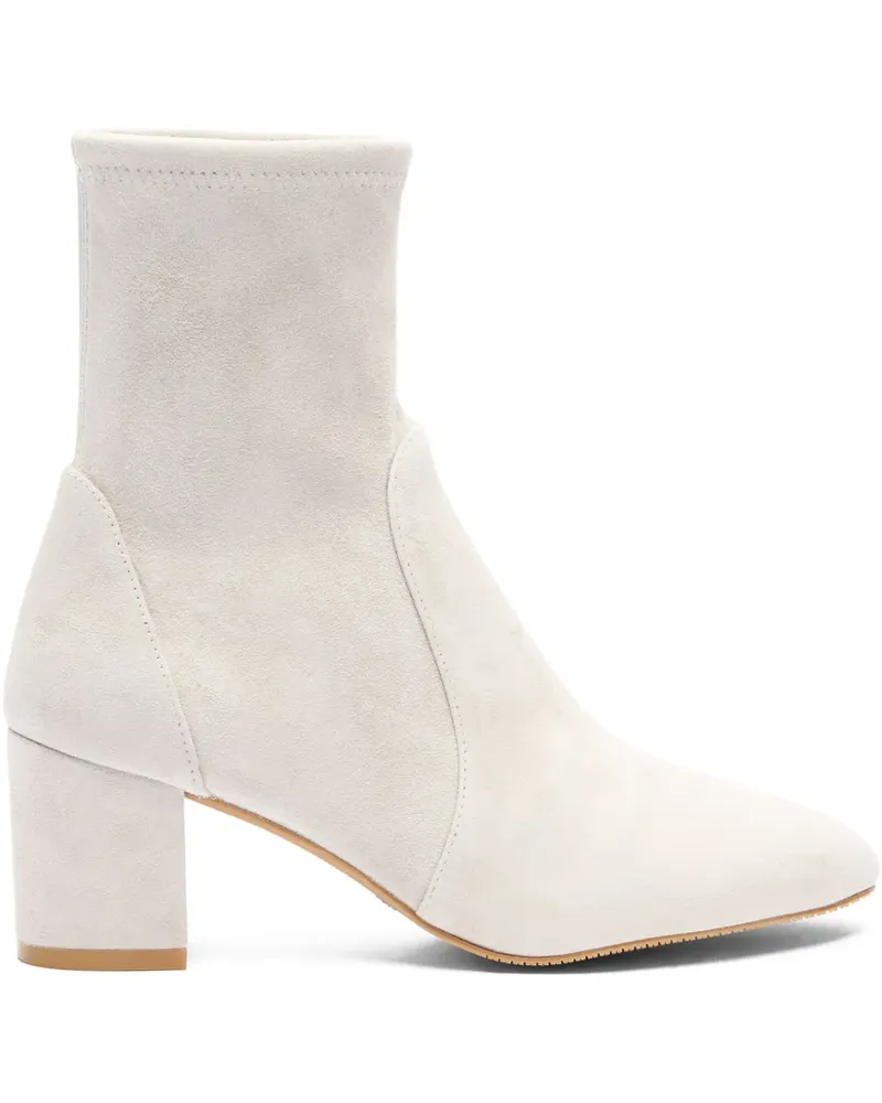 Stuart Weitzman Sock-Boots mit Blockabsatz - Weiß Weiß