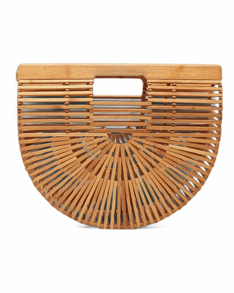 Cult Gaia Kleine Ark Clutch aus Bambus - Nude Nude