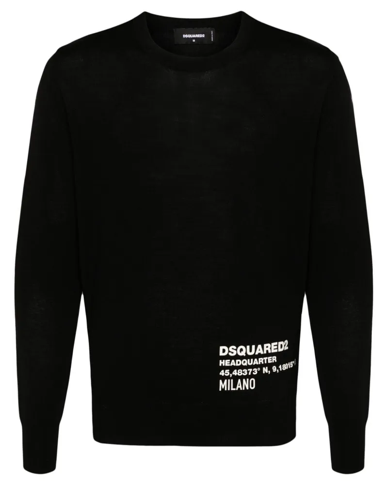 Dsquared2 Ceresio 9 Pullover mit Logo - Schwarz Schwarz