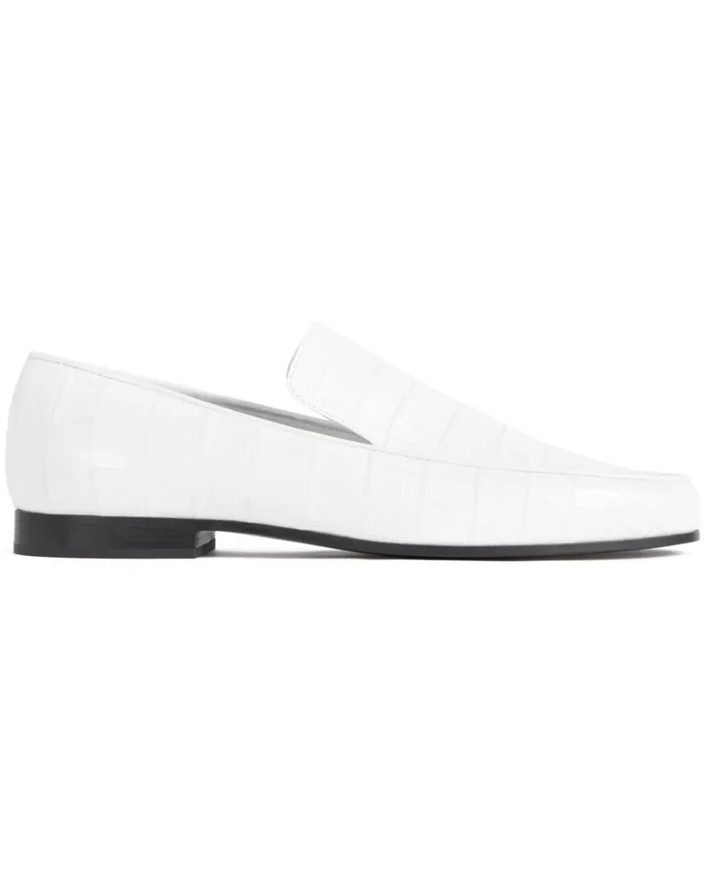 Totême Loafer mit Kroko-Effekt - Weiß Weiß