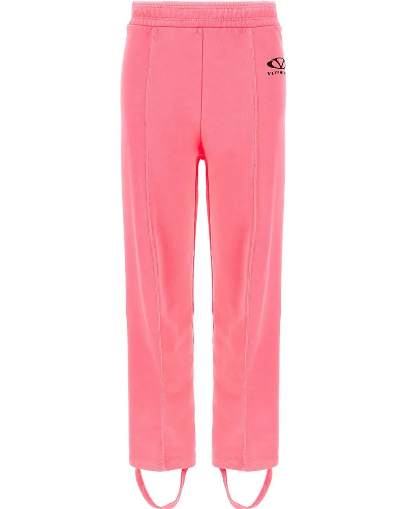 VETEMENTS Jogginghose mit Oval Logo - Rosa Rosa