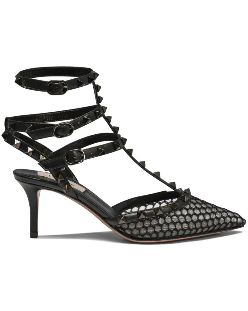Valentino Garavani Mesh Rockstud Pumps - Schwarz Schwarz