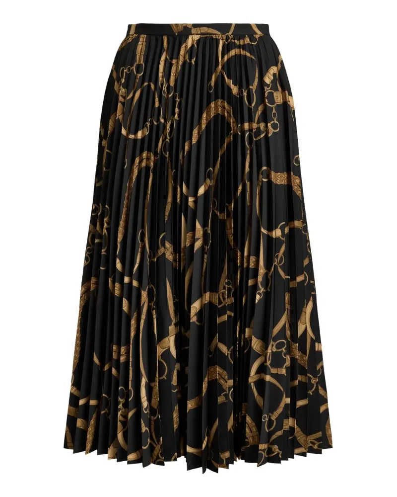 Ralph Lauren Midirock mit Gürtel-Print - Schwarz Schwarz